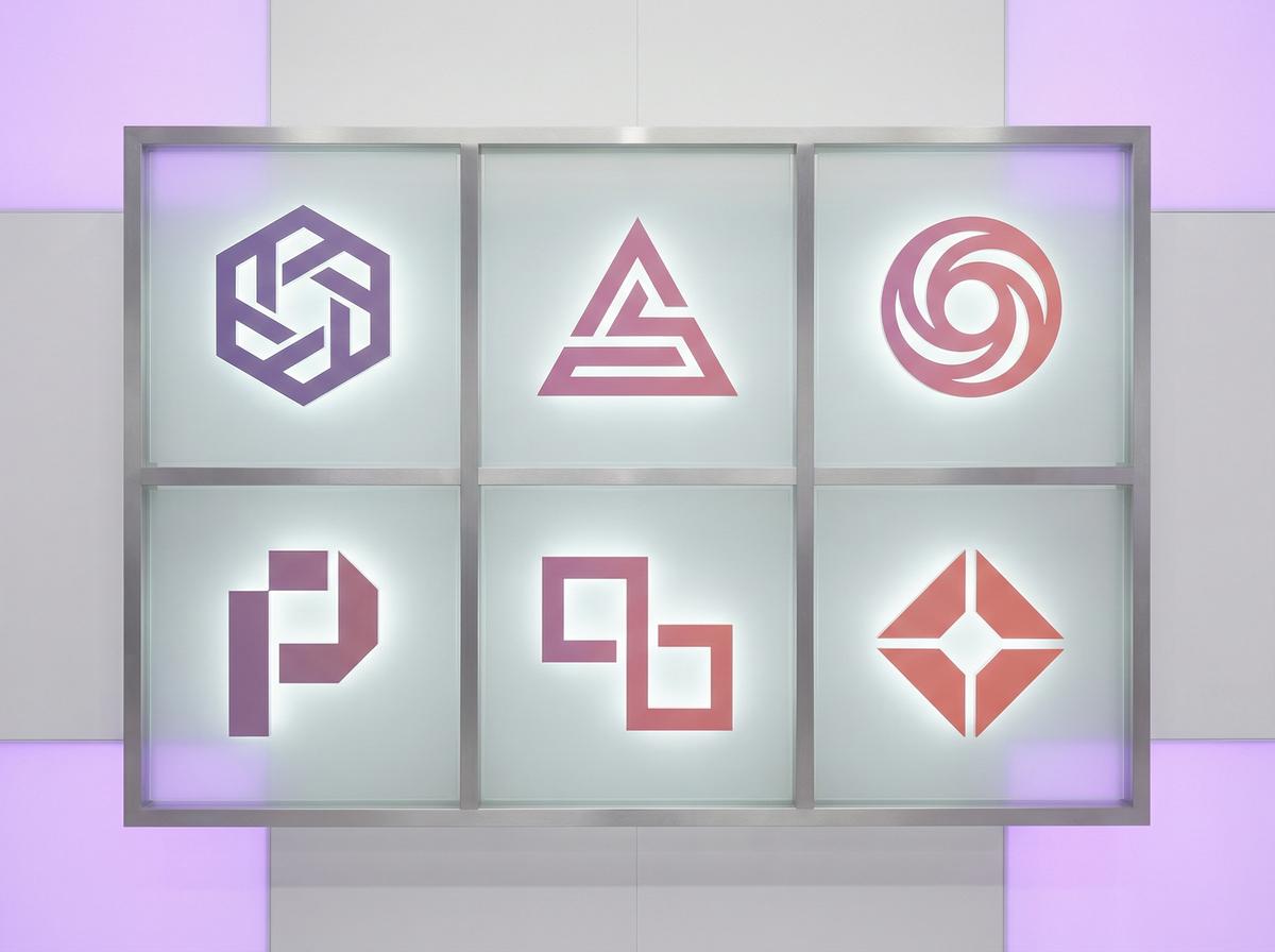 小蓝视频合作影视品牌Logo墙